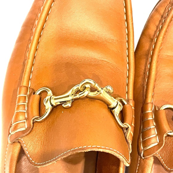 COACH Patterson horsebite Men’s driving shoes tan leather 9.5 MADE IN ITALY - Picture 7 of 13